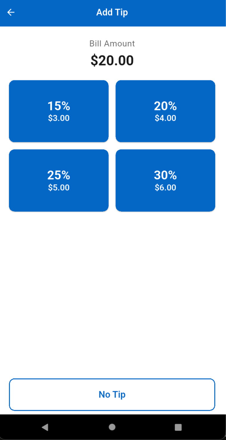Tip selection