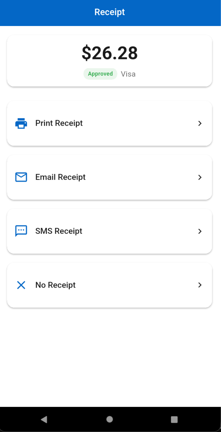 Receipt options